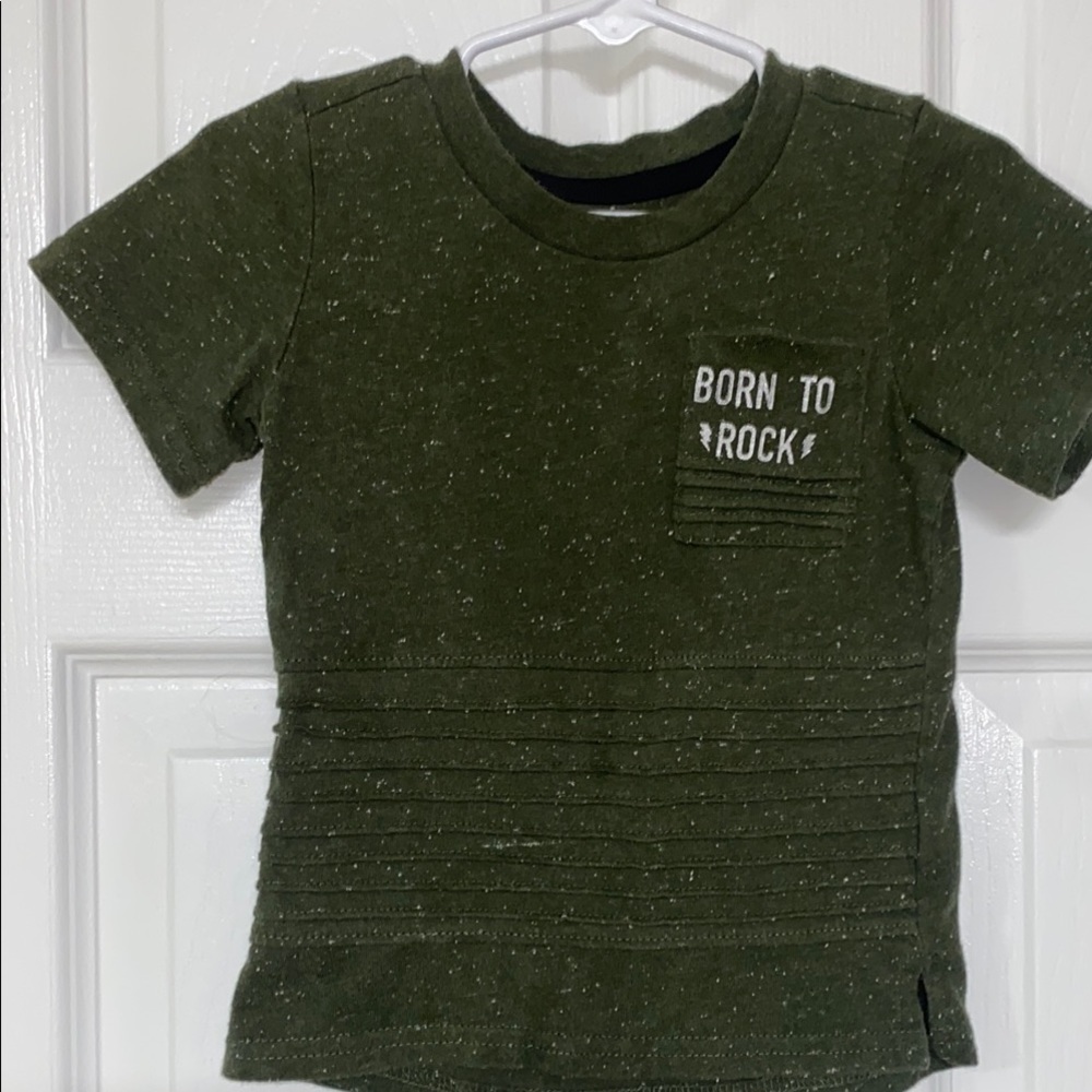 Kids Green 'Born to Rock' T-Shirt